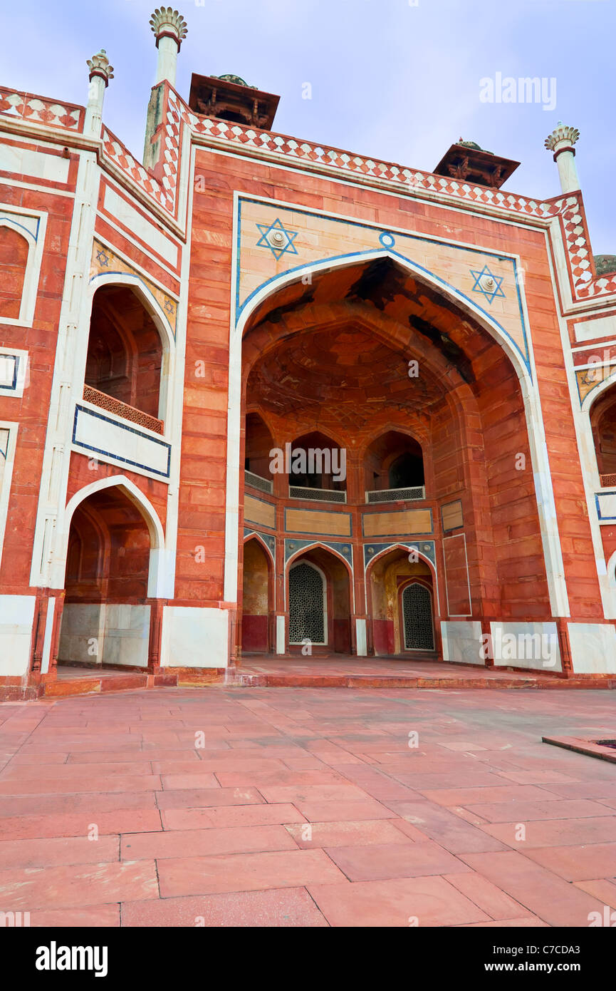 Humayun`s Tomb. India, Delhi, Uttar Pradesh. Mughal architecture of 1565-72 A.D.India, Delhi, Uttar Pradesh. Stock Photo